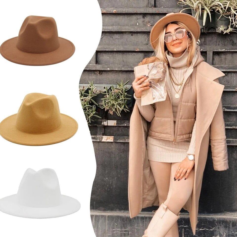 Solid Stiff Fedora - Accessorizmee
