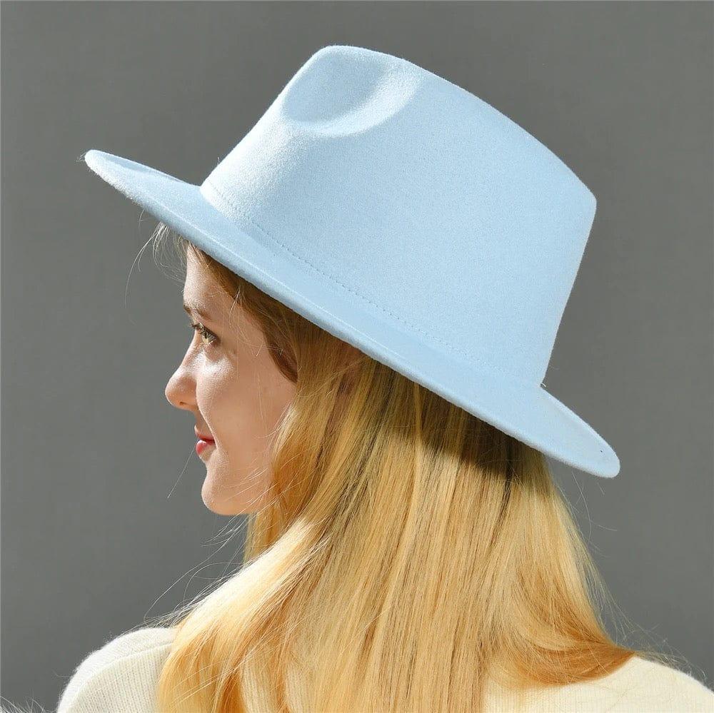 Solid Stiff Fedora - Accessorizmee