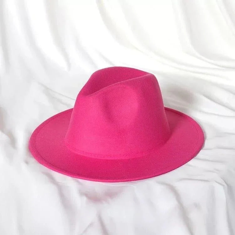Solid Stiff Fedora - Accessorizmee