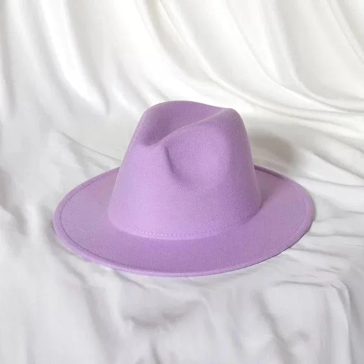 Solid Stiff Fedora - Accessorizmee