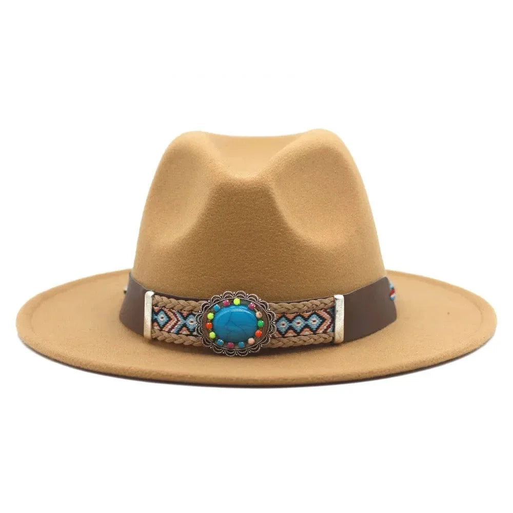 Western Fedora Hat- rustic beige - Accessorizmee