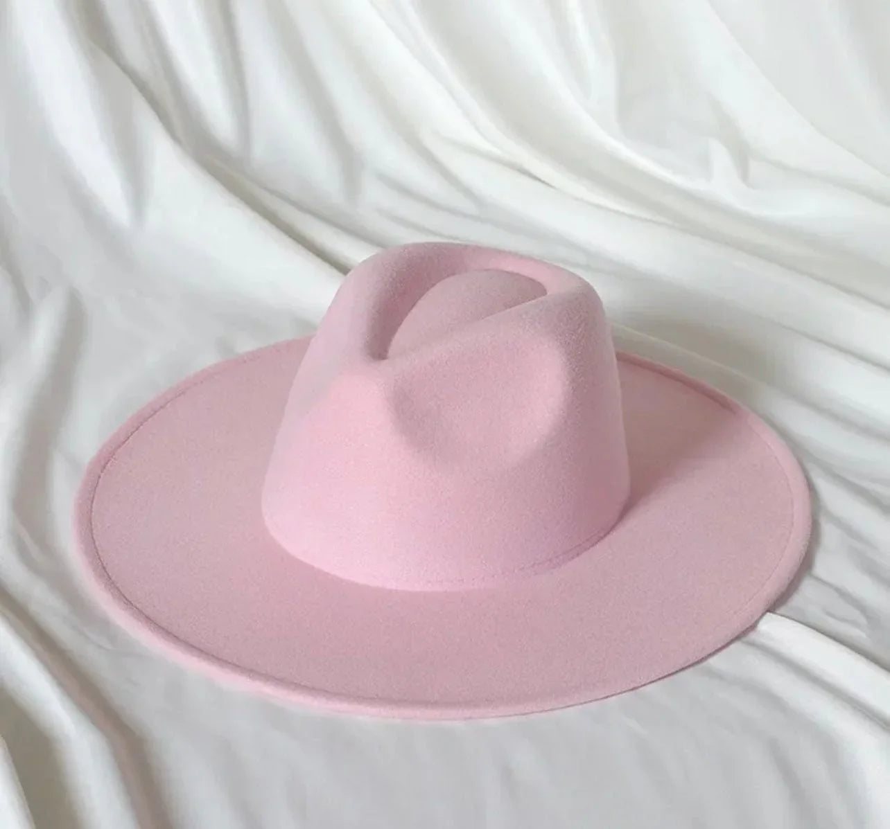 Wide Stiff Brim Fedora - Unisex Adjustable Cotton & Polyester Hat with 10cm Brim & 12cm Height - Sun Protection Fashion Accessory - Accessorizmee
