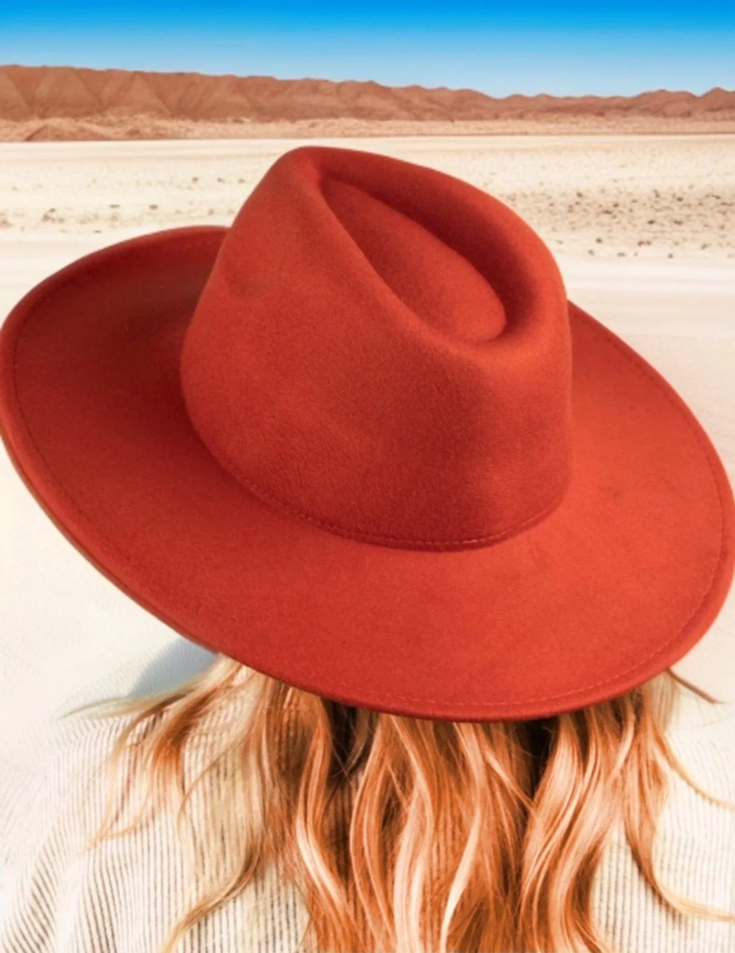 Wide Stiff Brim Fedora - Unisex Adjustable Cotton & Polyester Hat with 10cm Brim & 12cm Height - Sun Protection Fashion Accessory - Accessorizmee