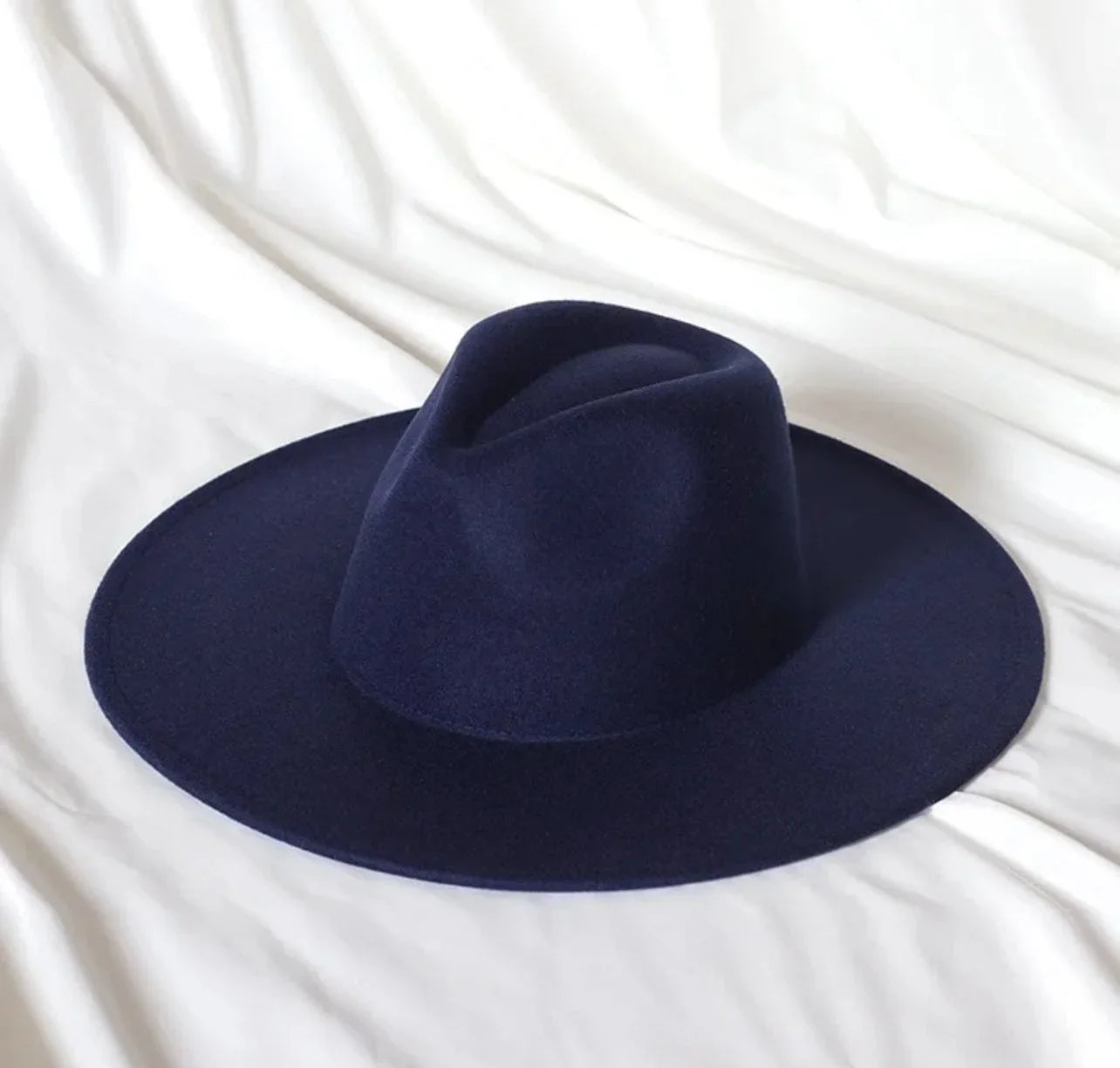 Wide Stiff Brim Fedora - Unisex Adjustable Cotton & Polyester Hat with 10cm Brim & 12cm Height - Sun Protection Fashion Accessory - Accessorizmee