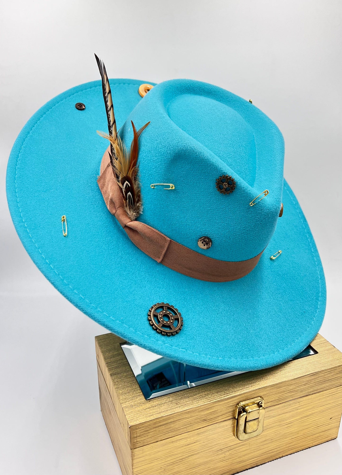 Luxury Bow Tie Fedora Hat -Button-me-up - Accessorizmee