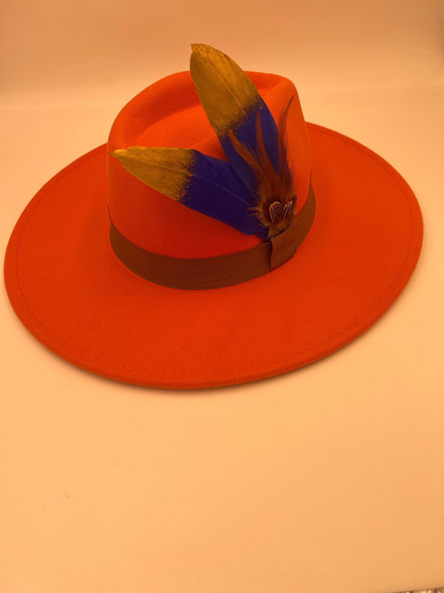 Luxury Bow Tie Fedora Hat -Rustic blue - Accessorizmee