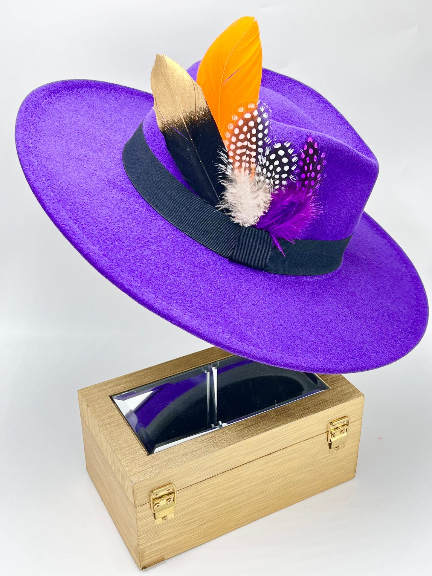Luxury Fedora Hat-Purple - Accessorizmee