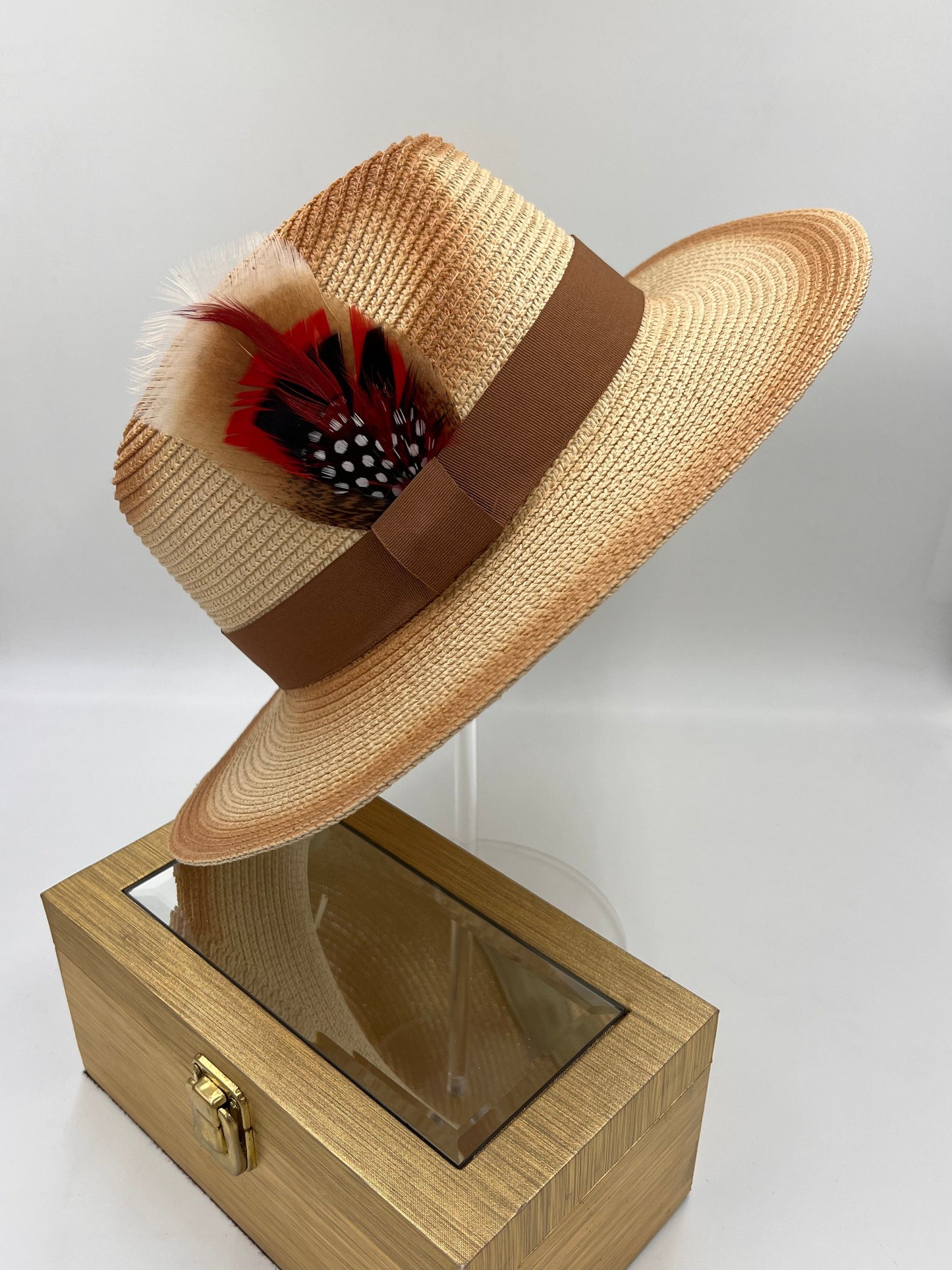 Luxury Rustic Fedora-Carmel - Accessorizmee