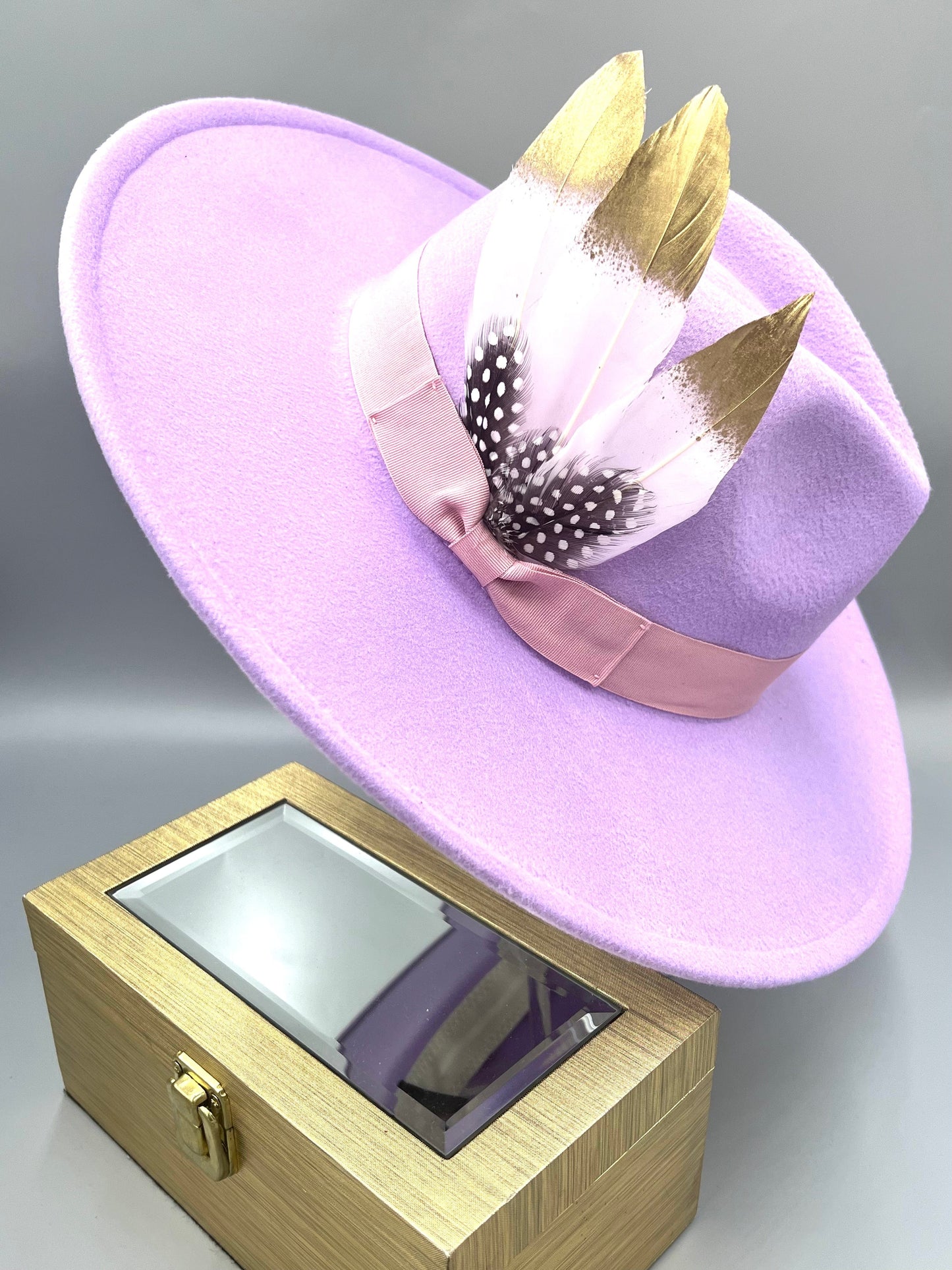Luxury Fedora Hat-Lavender - Accessorizmee