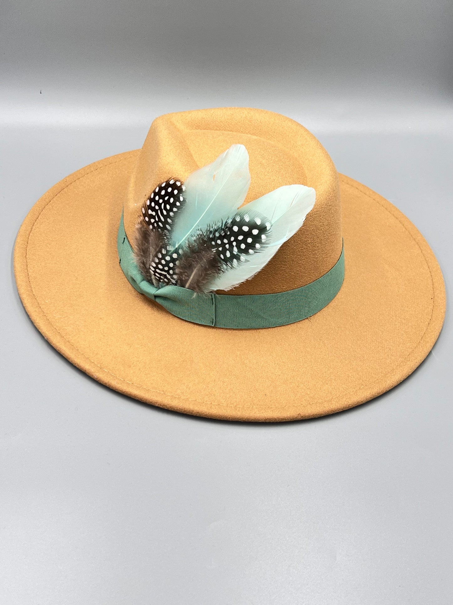 Bow Tie Fedora Hat -Minty - Accessorizmee