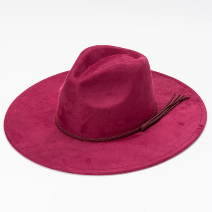 Twistme Suede wide brim Fedora