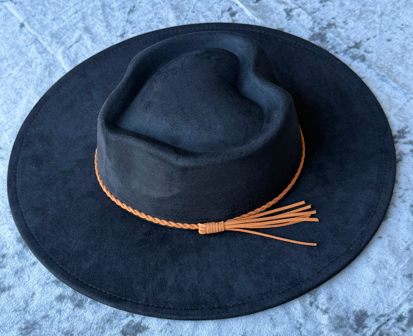 Hearted widebrim Vegan Fedora Hat