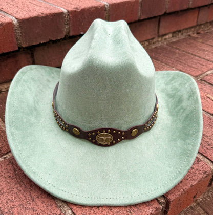 Premium Suede Cowboy Hat - Sanded Design, Unisex ,Adjustable & Stylish Suitable for Pyrography, Laser Engraving