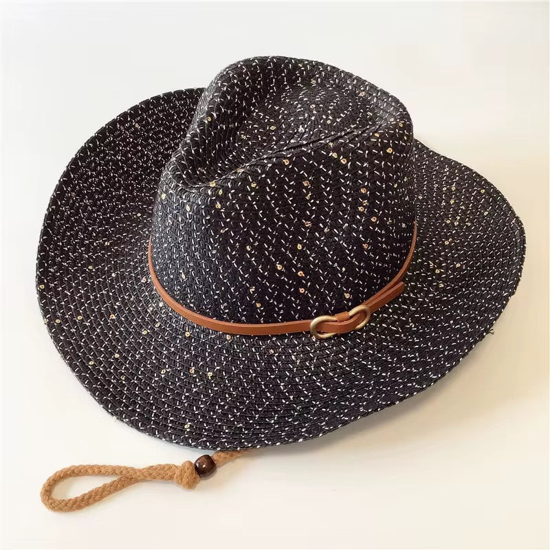 Western Spark Woven Straw Cowboy Hat