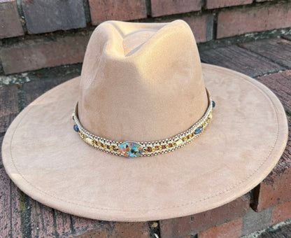 Rockme Suede wide brim Fedora