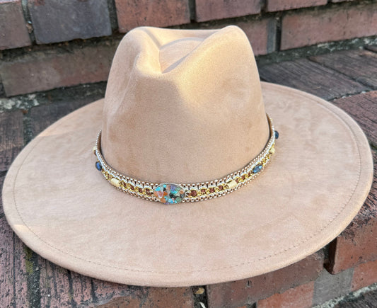 Rockme Suede wide brim Fedora