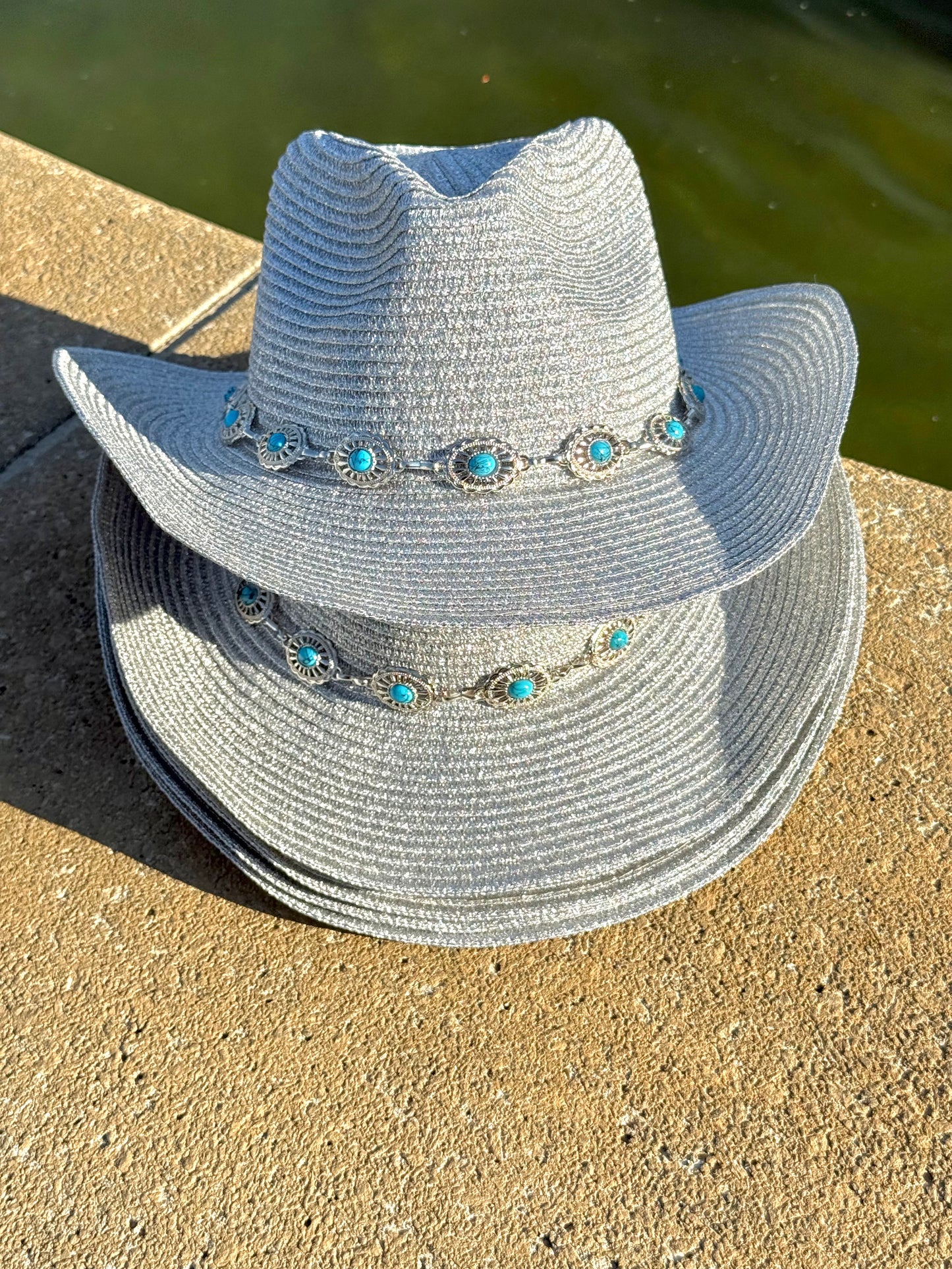 Cowboy straw Hat  - Silverbliss