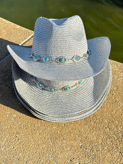 Cowboy straw Hat  - Silverbliss