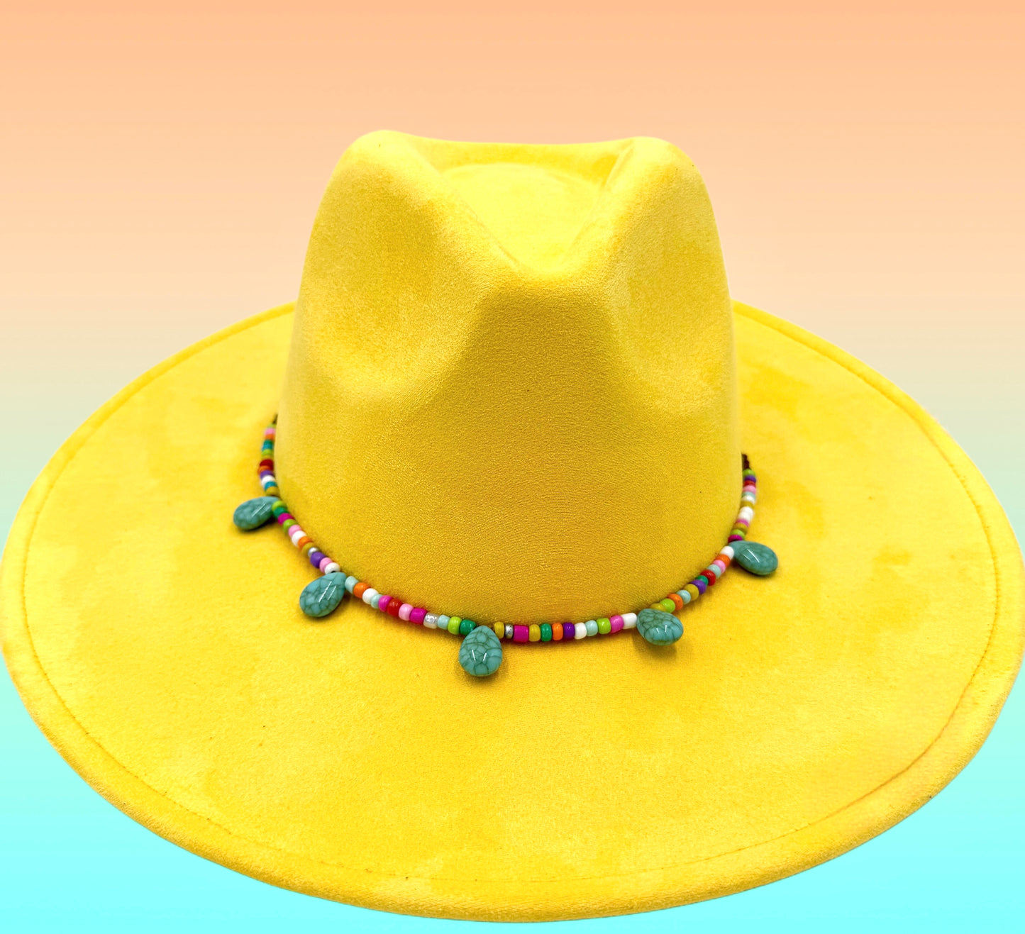 Yellow Bliss Suede Fedora