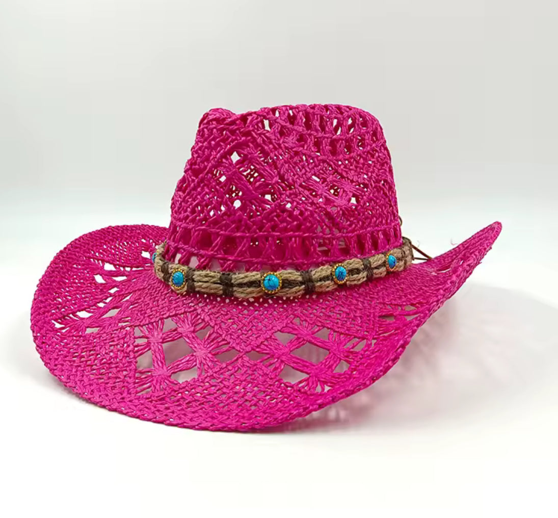 Hand Woven Straw Cowboy Hat- Shores
