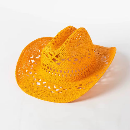 Spring Hand Woven Straw Cowboy Hat
