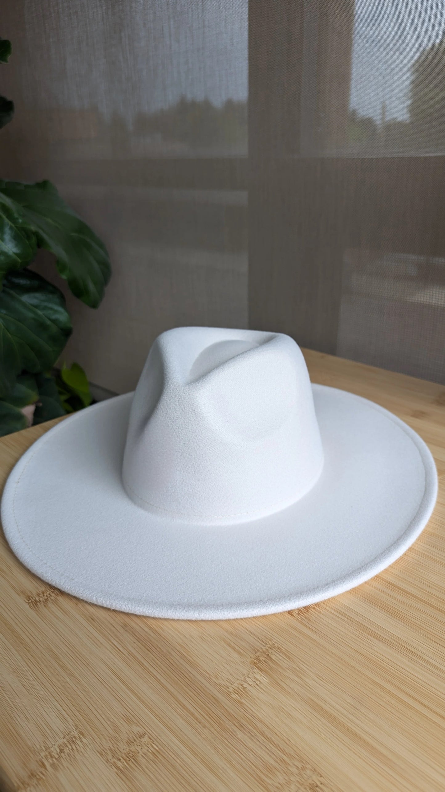 Wide Stiff Brim Fedora Hat