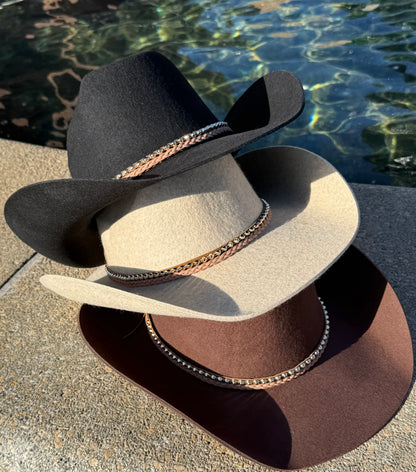 Chique 100% Wool Cowboy Hat Solid, Solid Cowboy Hat for Burning