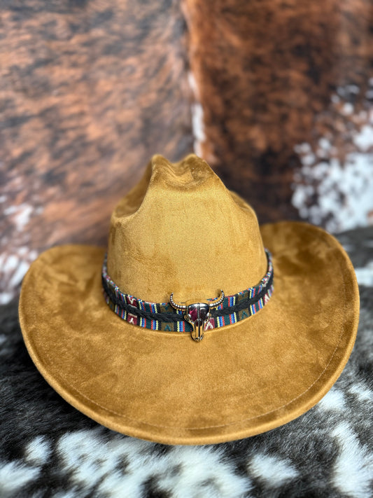 Premium Suede Cowboy Hat - Adjustable Straps Inside, Unisex Design, Size 56-58cm, Western Style, Fashionable & Functional, Shipped in a Box - Accessorizmee