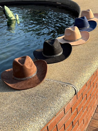 Night Rise Suede Cowboy Hat