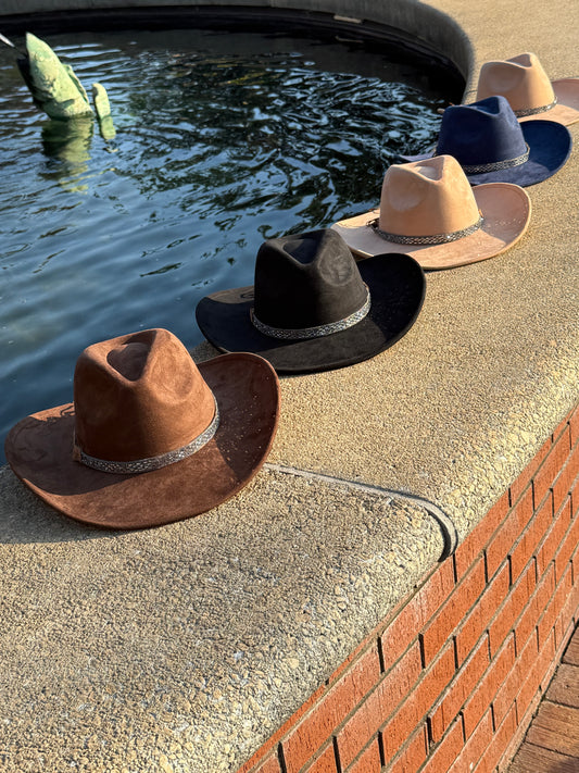 Night Rise Suede Cowboy Hat