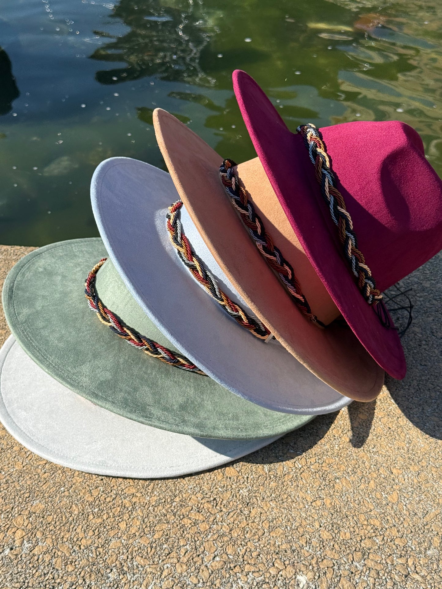 Twistme Suede wide brim Fedora