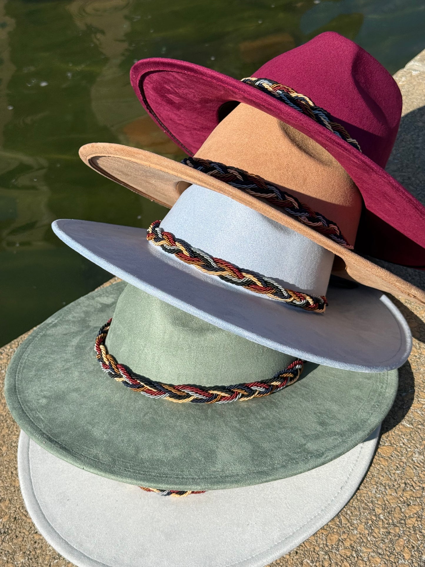 Twistme Suede wide brim Fedora