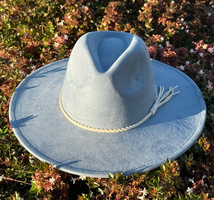 Premium Vegan Tribal Suede Fedora Hat