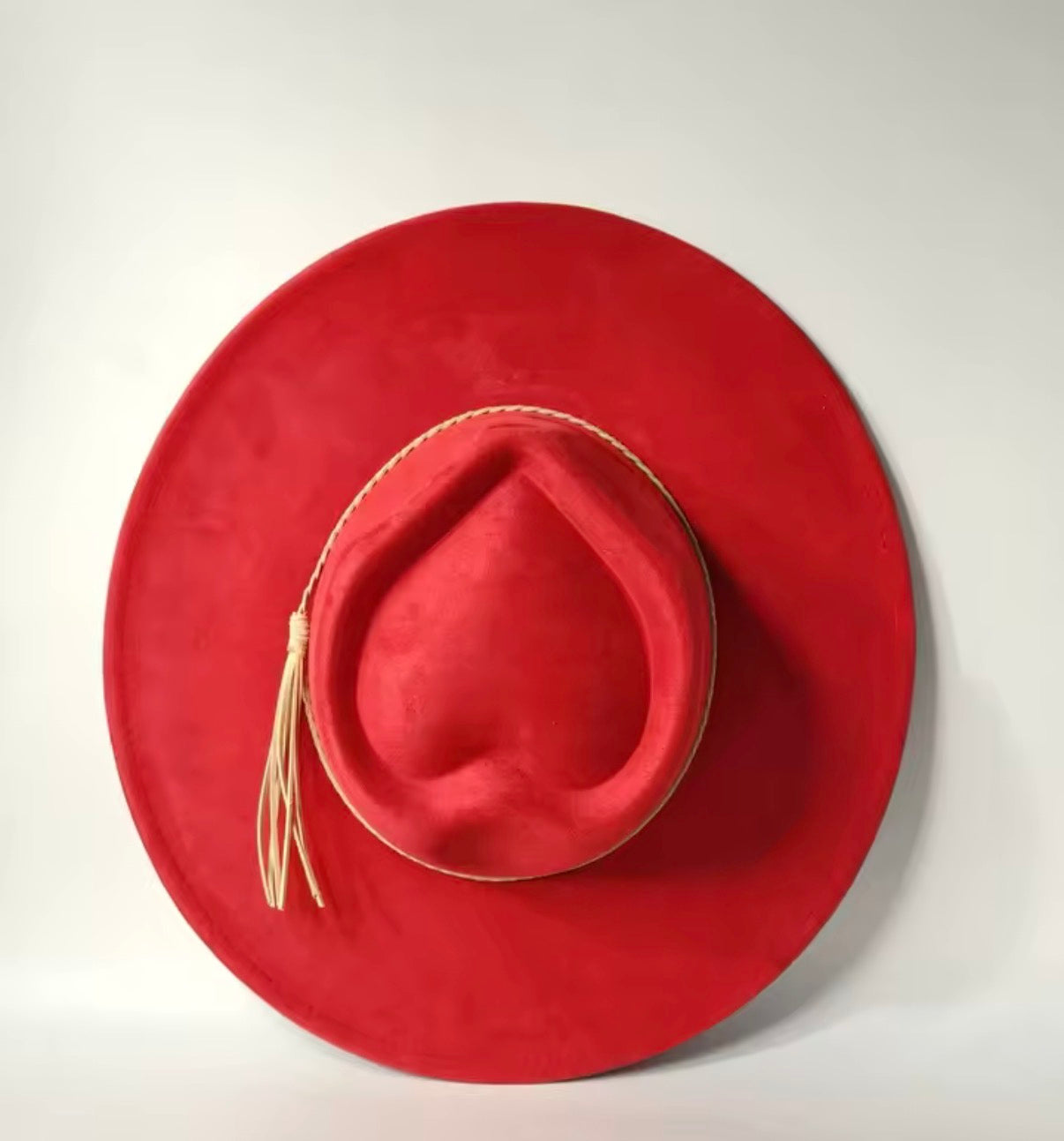 Hearted widebrim Vegan Fedora Hat