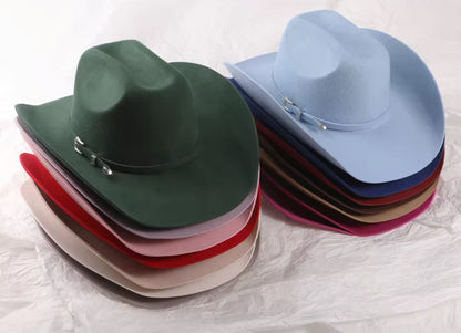 100% Wool Belted Cowboy Hat Solid, Solid Cowboy Hat for Burning,