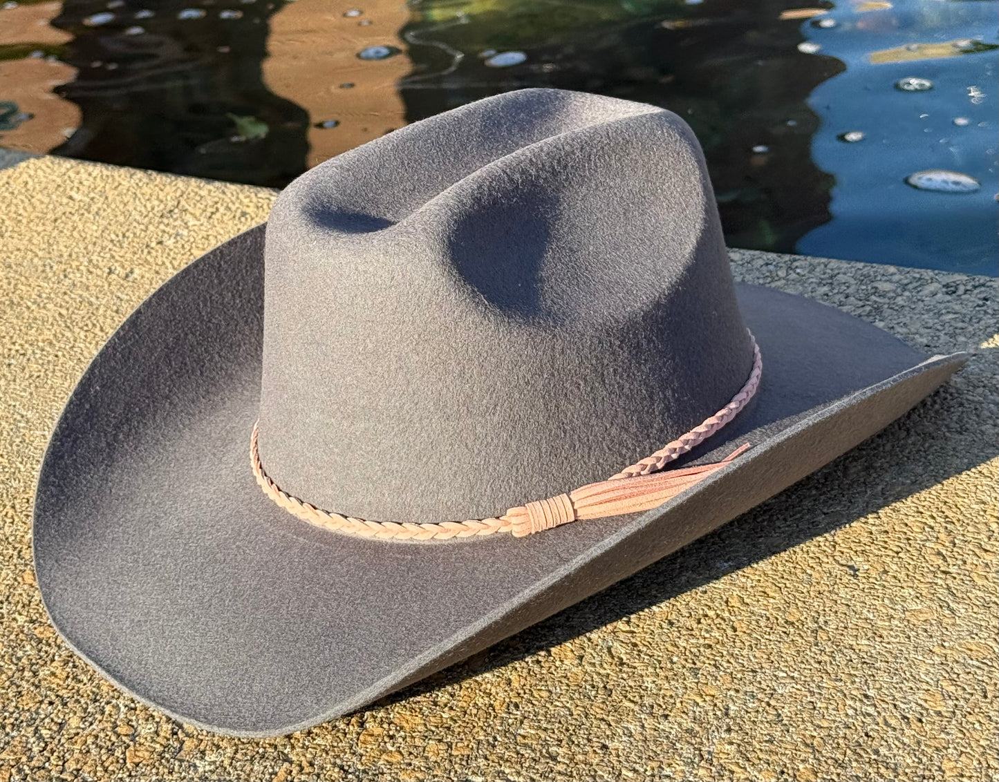 100% Wool Cowboy Hat Solid, Solid Cowboy Hat for Burning