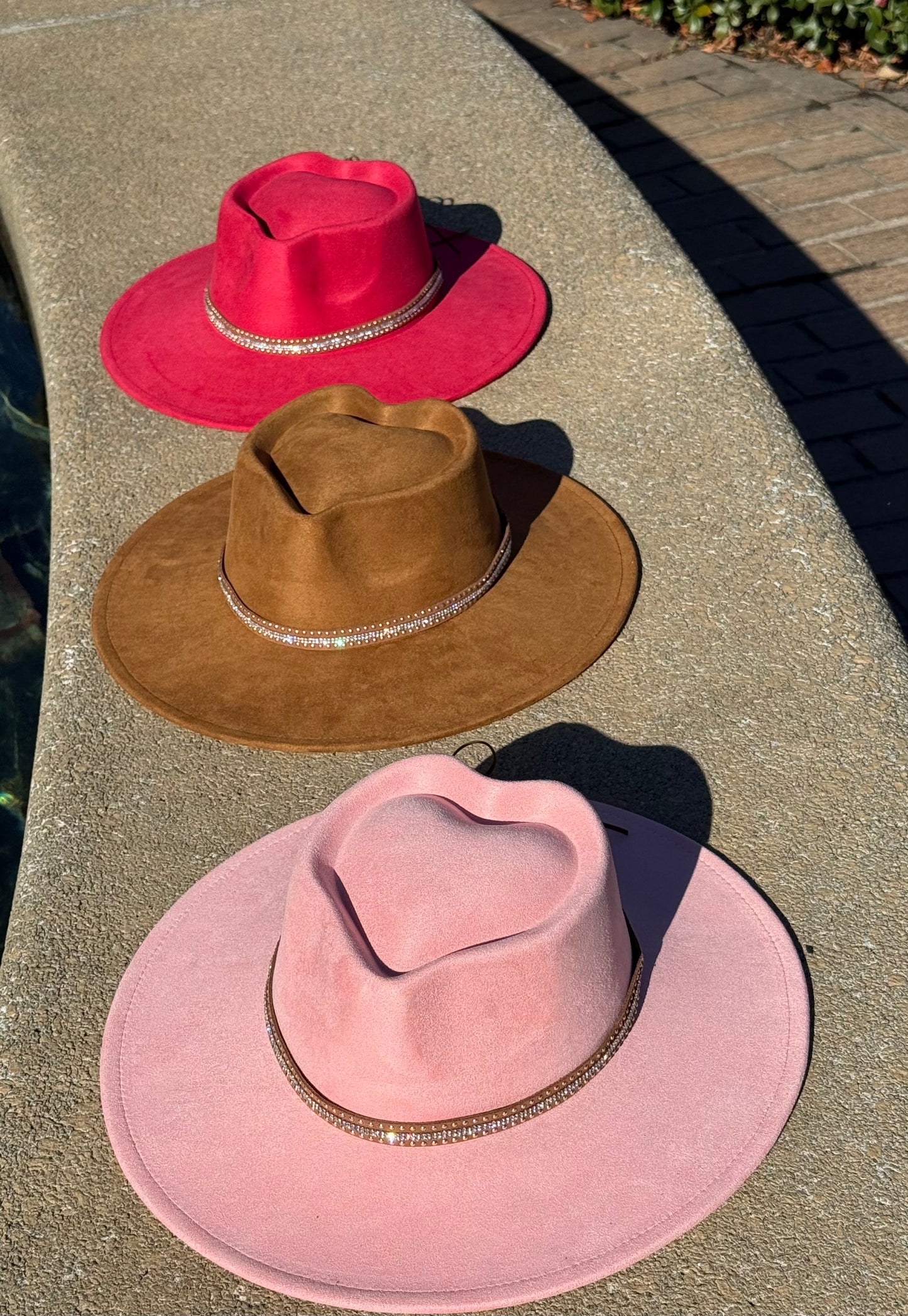 Hearted widebrim Vegan Fedora Hat