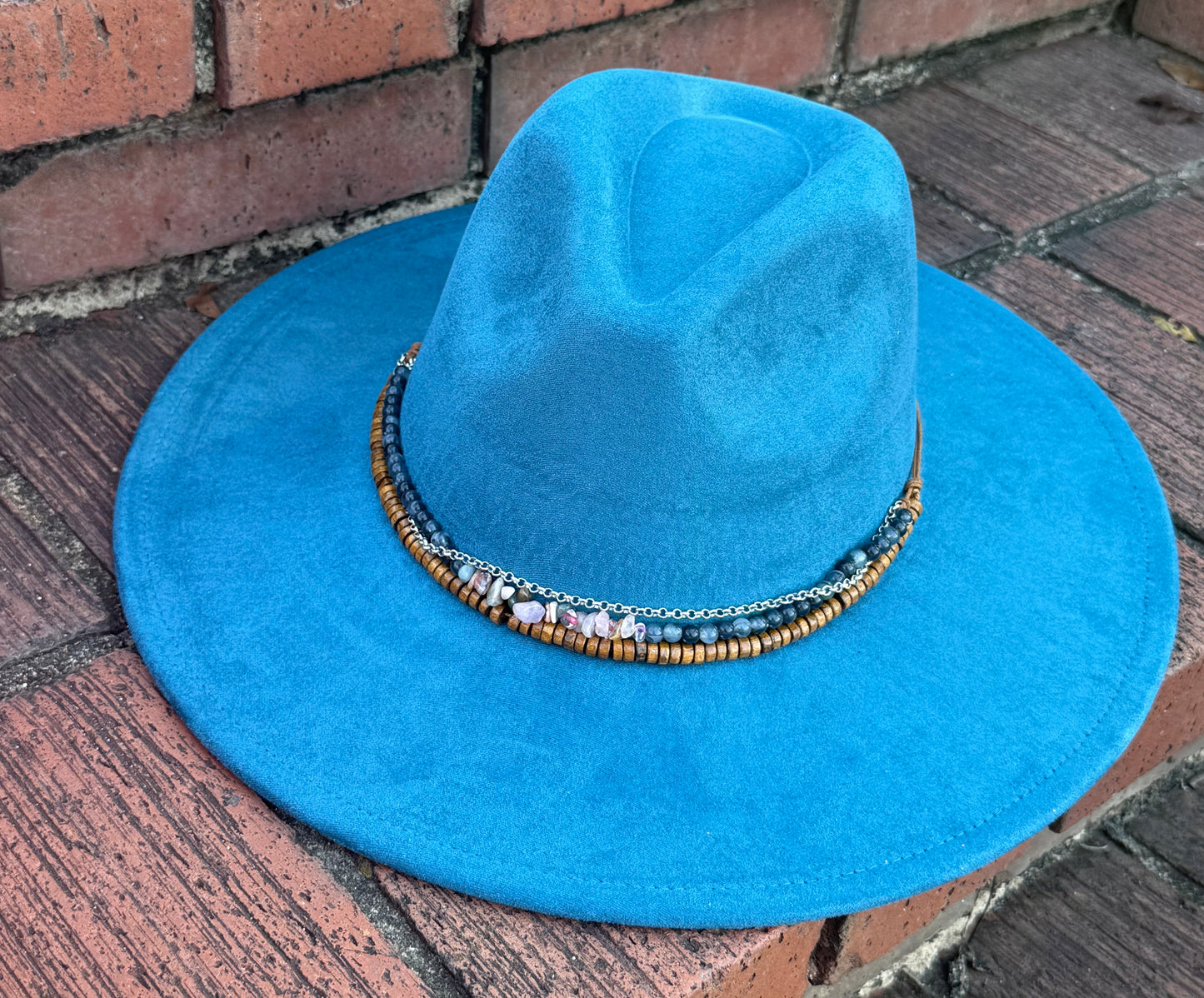 Stoned Suede Wide Brim Fedora