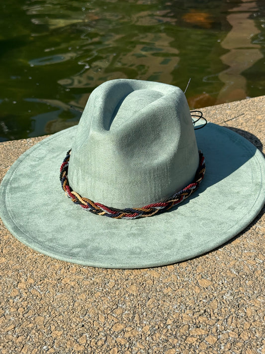 Twistme Suede wide brim Fedora