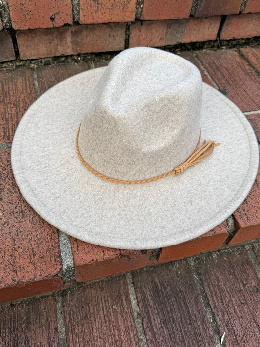 Wide Stiff Brim Granite Fedora - Unisex Adjustable Cotton & Polyester Hat with 10cm Brim & 12cm Height - Sun Protection Fashion Accessory - Accessorizmee