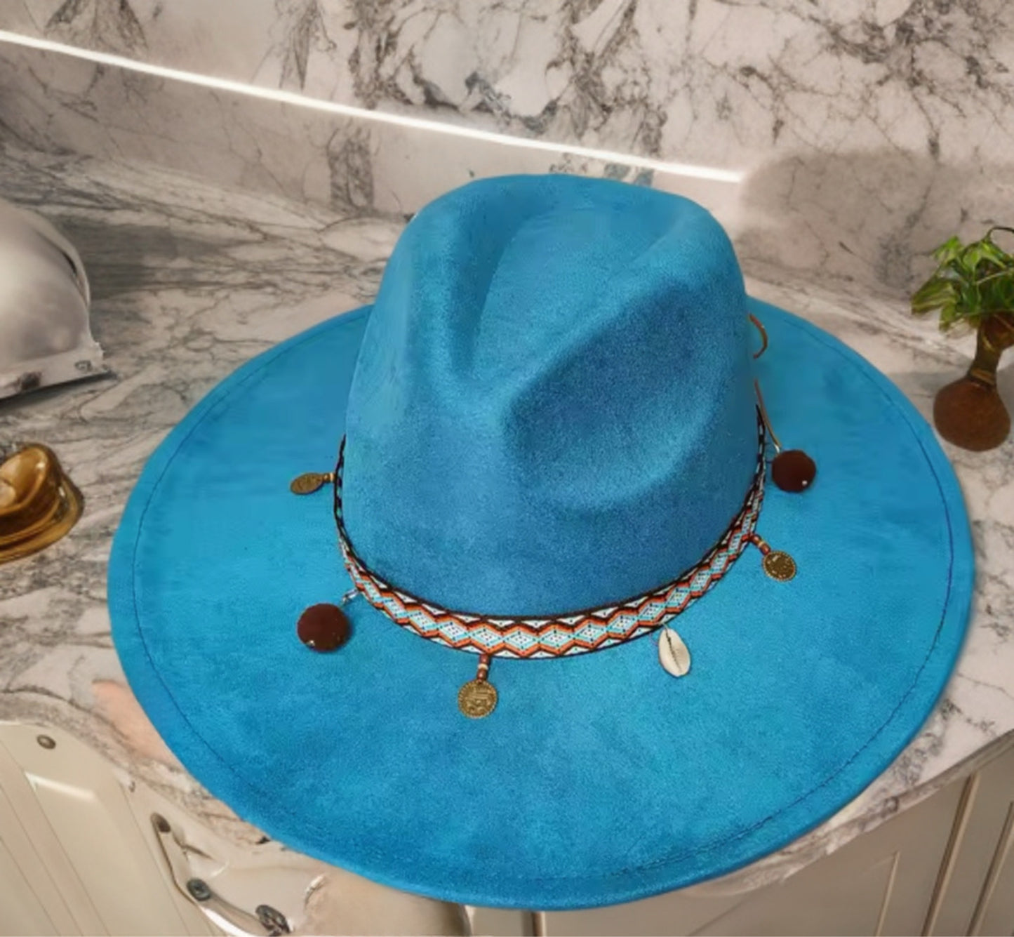 Soho Suede wide brim Fedora