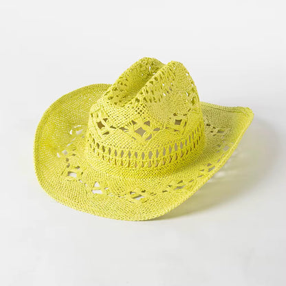 Spring Hand Woven Straw Cowboy Hat