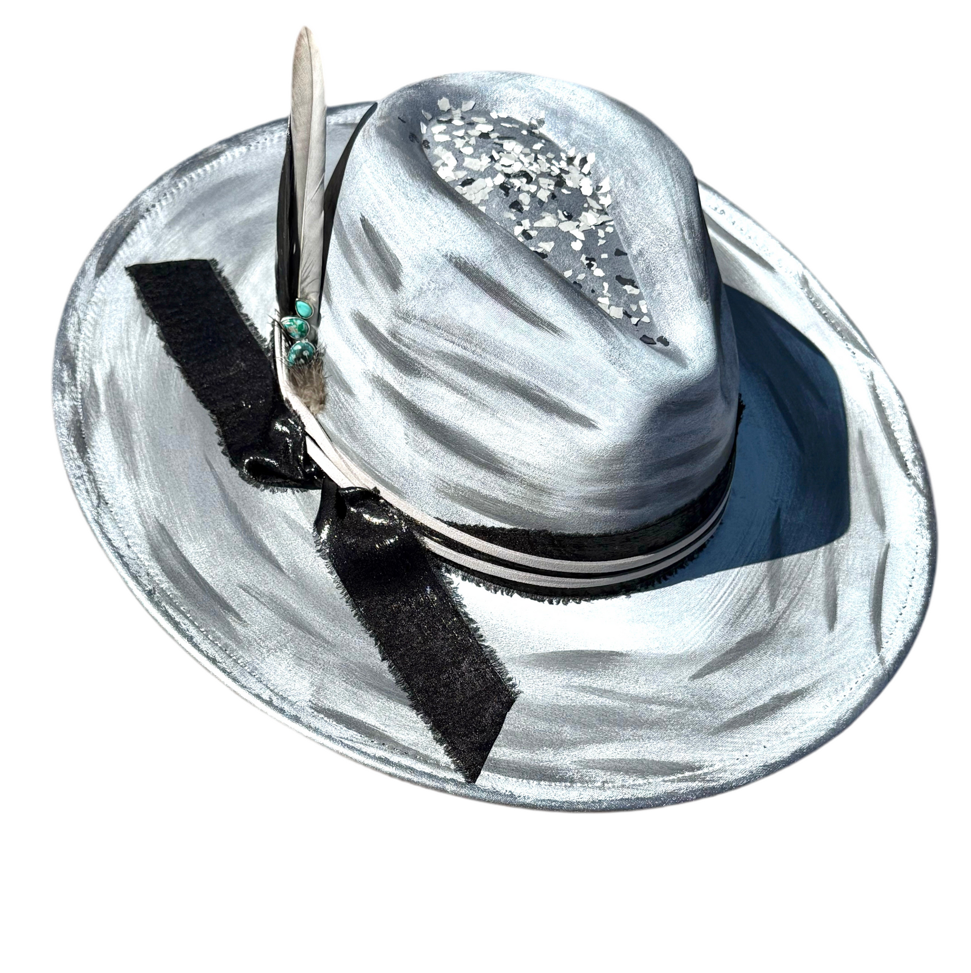 Custom handcrafted Nightfire Fedora Hat - Accessorizmee