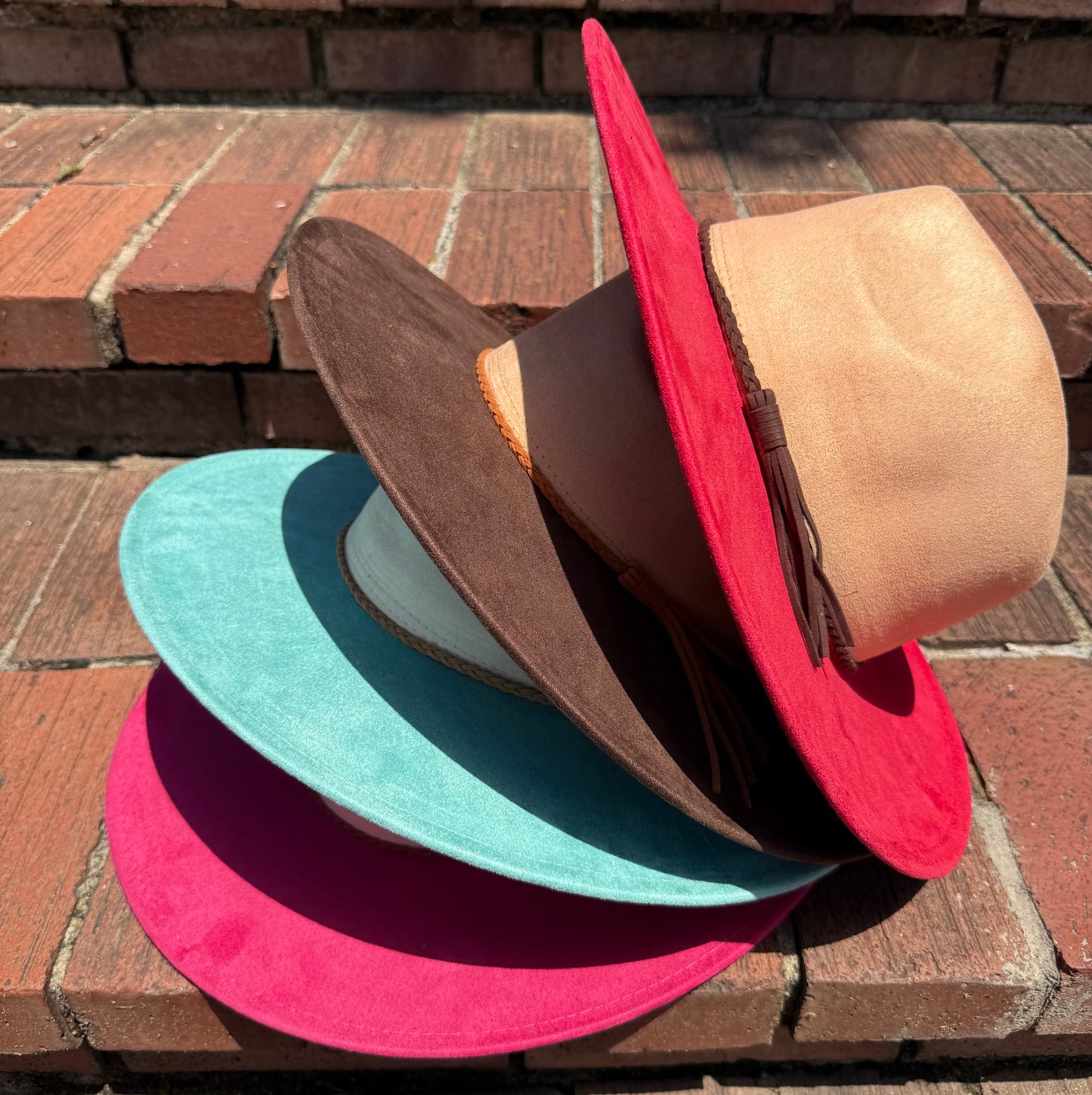 Two Toned Vegan Suede Hat Blank, Hat for Burning, Hat Pyrography, Fedora Hat, Wide Brim Hat, Hat for Engraving