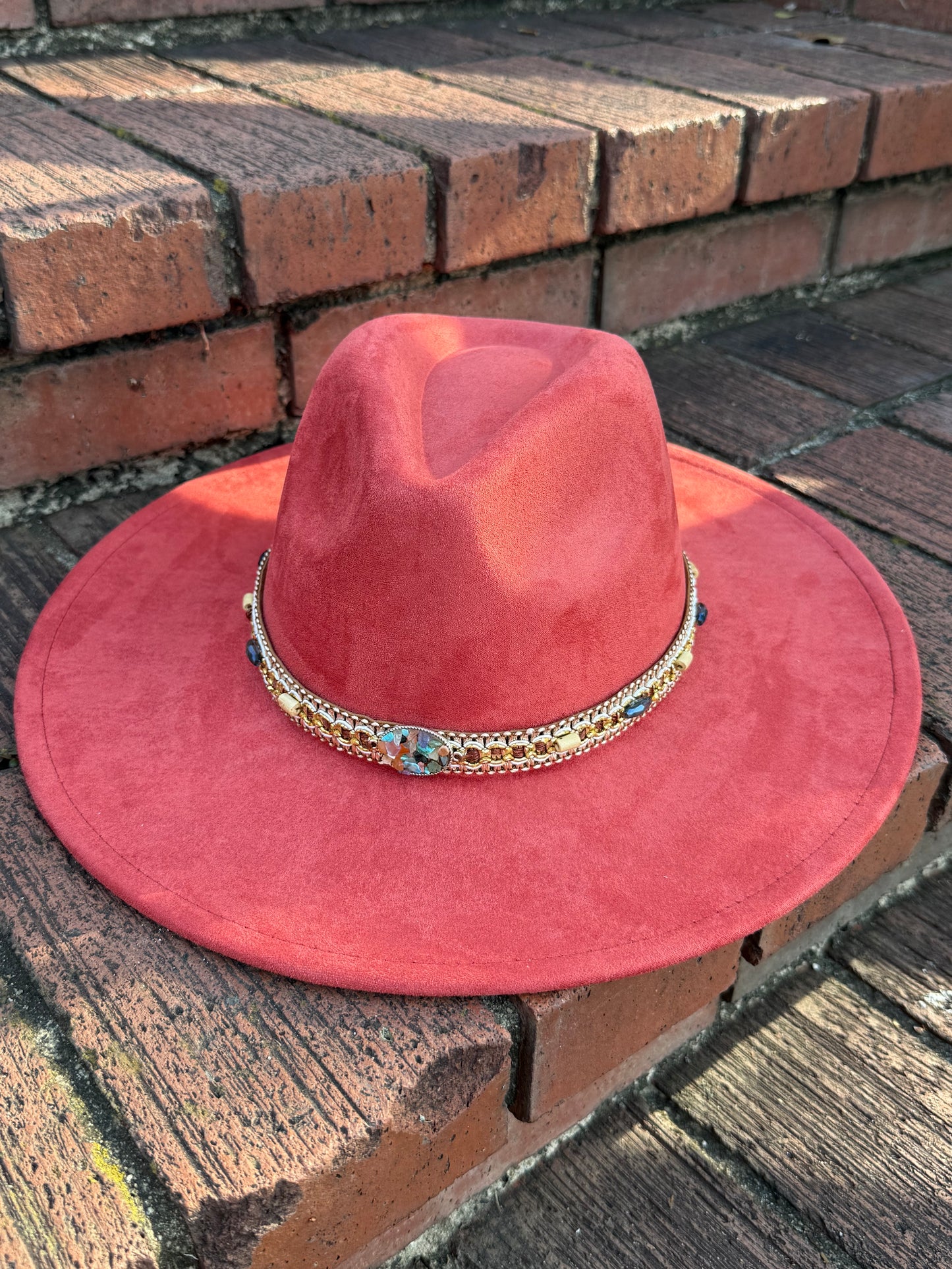 Rockme Suede wide brim Fedora