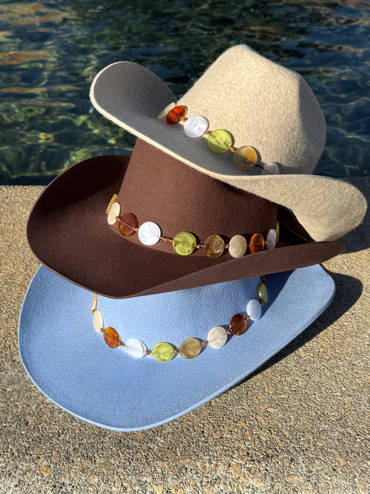 Button up 100% Wool Cowboy Hat Solid, Solid Cowboy Hat for Burning