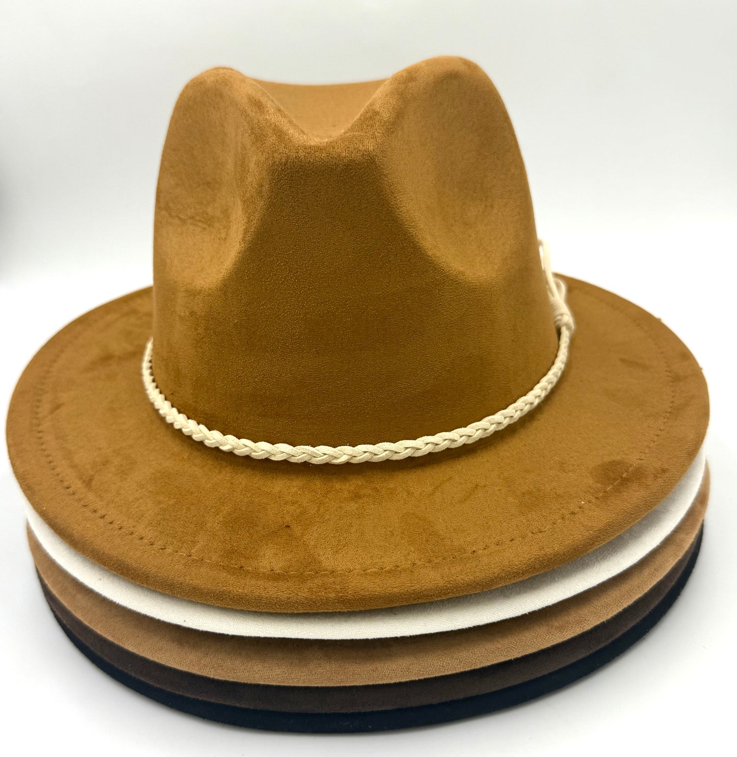 Kids Vegan Suede Fedora Hat