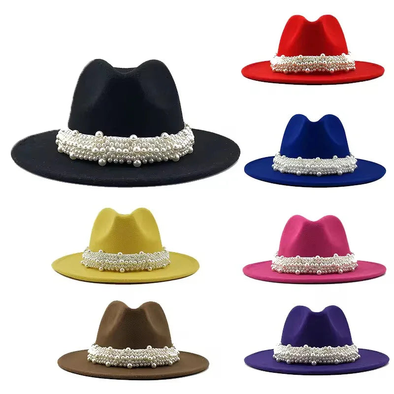 Pearl Fedora- Pink - Accessorizmee