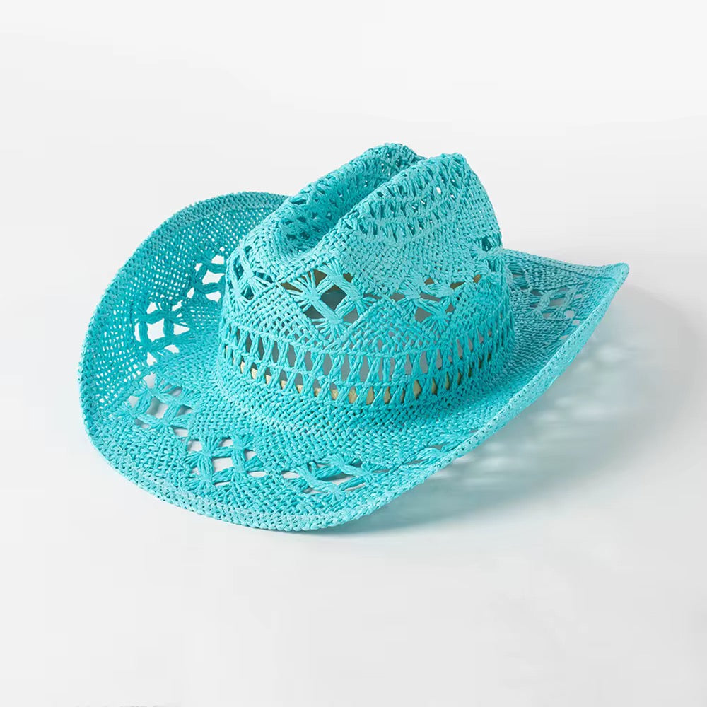 Spring Hand Woven Straw Cowboy Hat
