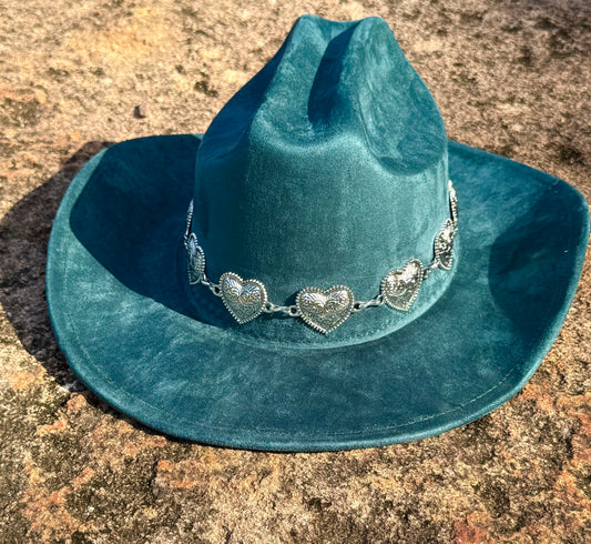 Premium Hearted Suede pinched Cowboy Hat
